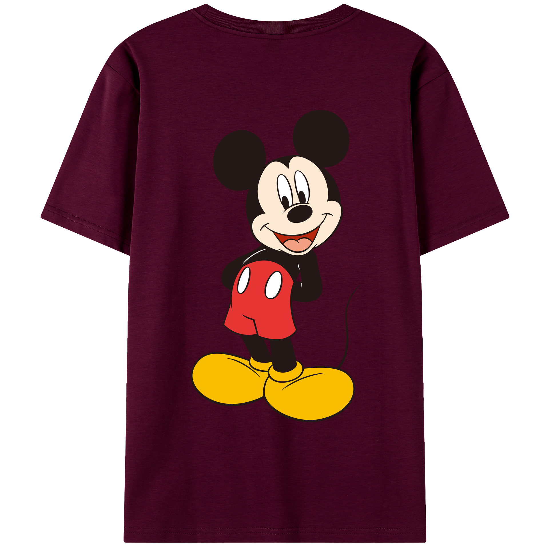 （画像用） ミッキーマウス Mickey Mouse レディース半袖Tシャツ(バックプリント)